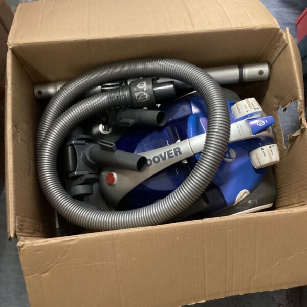 Hoover Future Freespace vacuum cleaner in a cardboard box.