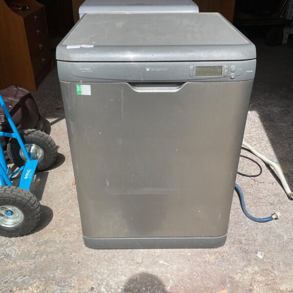 Front view of a used Hotpoint Ultima super silent dishwasher.