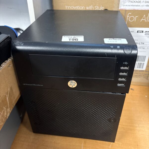 HP ProLiant MicroServer server in used condition.