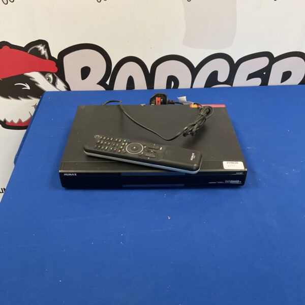Humax PVR-9300T Freeview+ recorder with remote control.