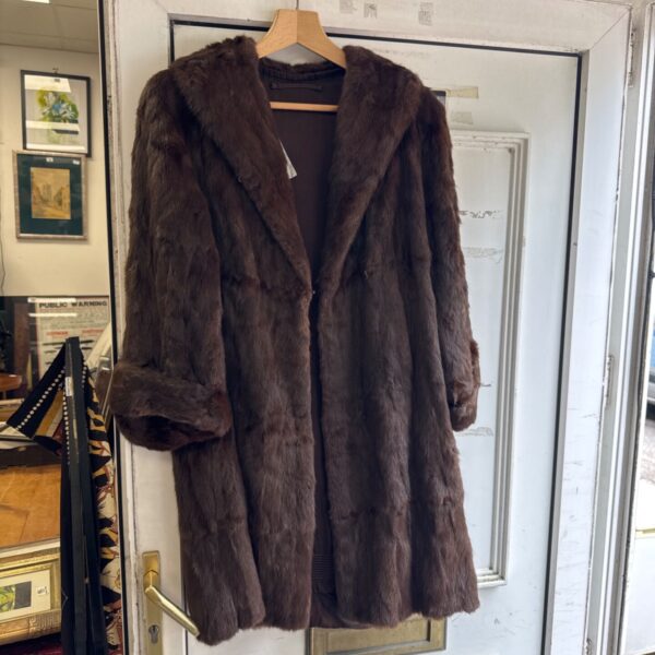 Vintage ladies brown fur coat