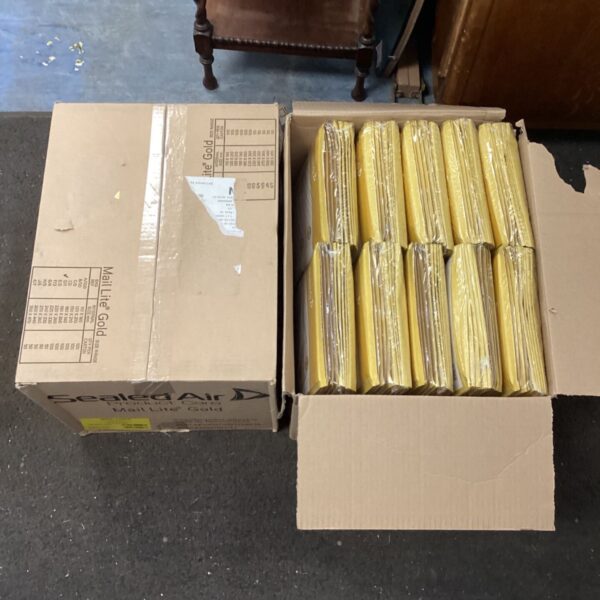 Two boxes of unused jiffy bags for secure mailing.