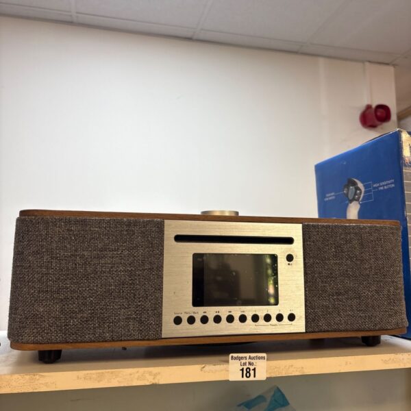 John Lewis Tenor HiFi music system in grey fabric finish.