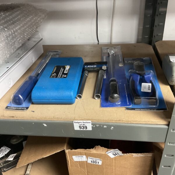 Blue Laser Tools socket set case with tools inside.