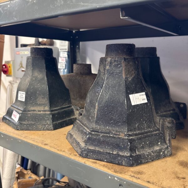 Four vintage/antique cast iron drainage hoppers