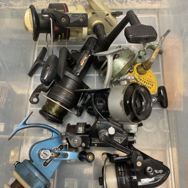 Collection of vintage fishing reels inc J W Young &Sons Ambidex and intrepid continental