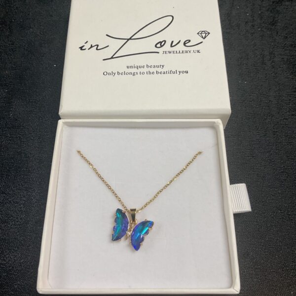 Butterfly pendant 16” necklace