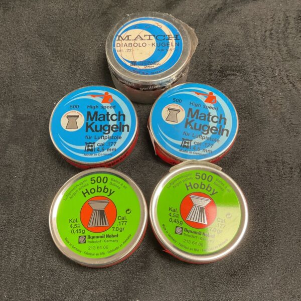 5 tins of air weapon pellets .177 and .22 cal
