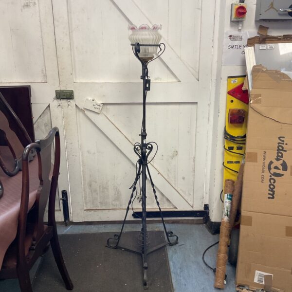 Wrought iron standard floor lamp