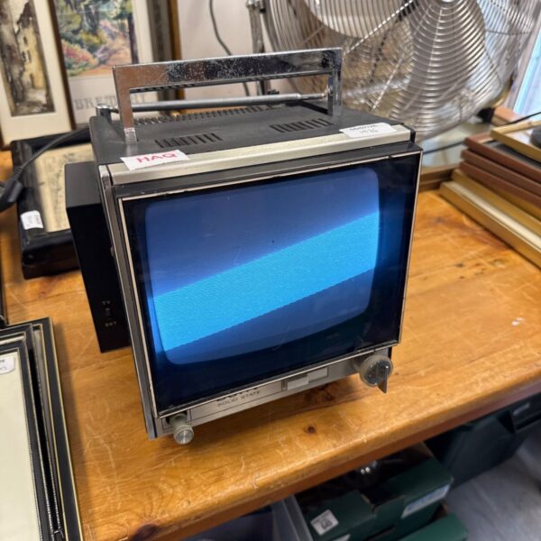 vintage Sony portable TV - powers on