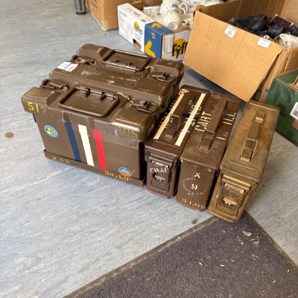 four assorted ammo boxes