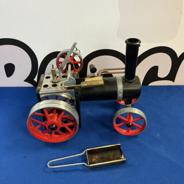 Red Mamod steam traction engine, vintage model steam toy.