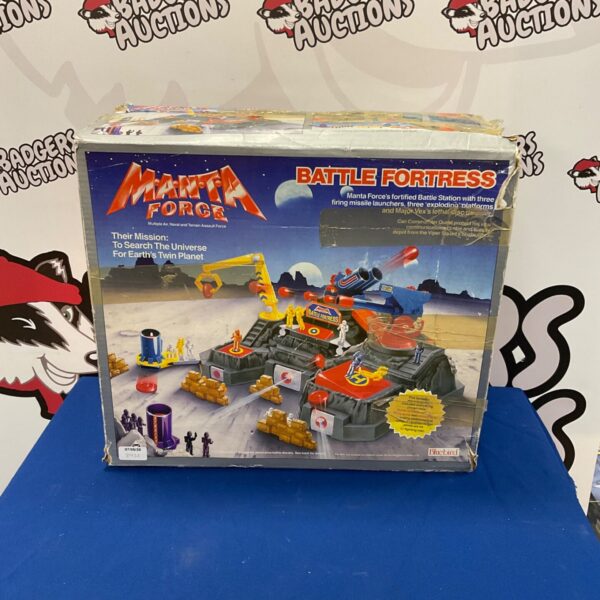 Front view of the vintage Manta Force Battle Fortress toy playset.