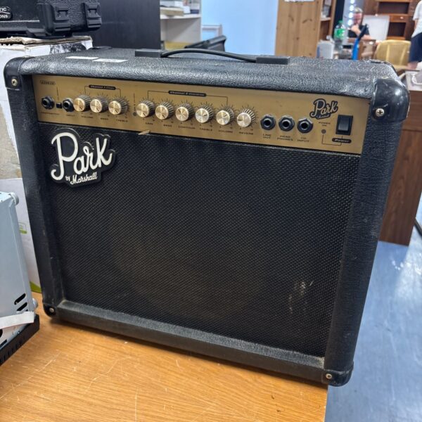 Marshall Pank G30R CD guitar amplifier front panel detail.