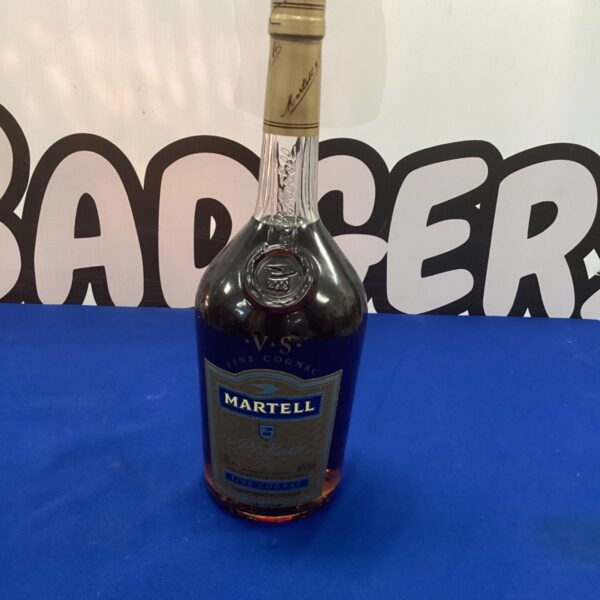 Unopened bottle of Martell Fine Cognac, a collectible French brandy.