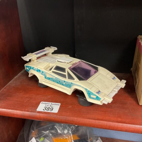 Vintage MASK Stiletto vehicle, 1980s Kenner transforming toy car.