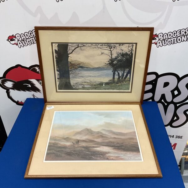 Framed Michael Revers print of Ullswater landscape in spring.
