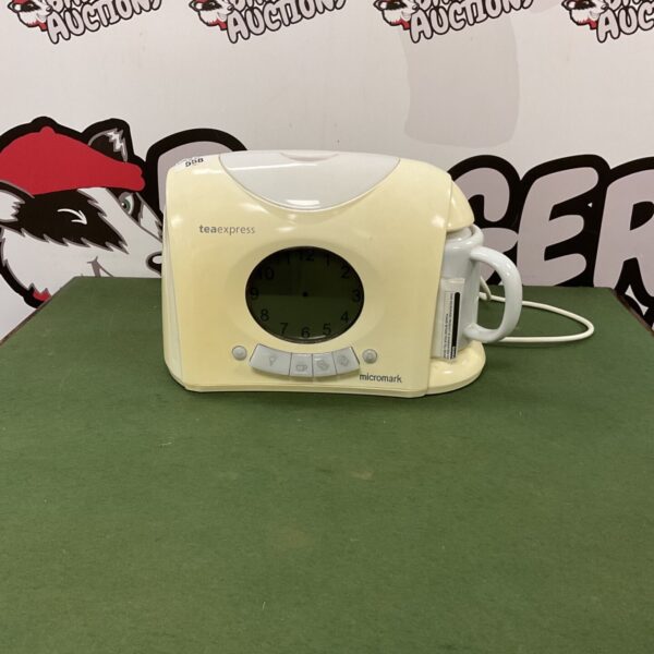 Vintage Micromark Tea Express digital clock for tea brewing.
