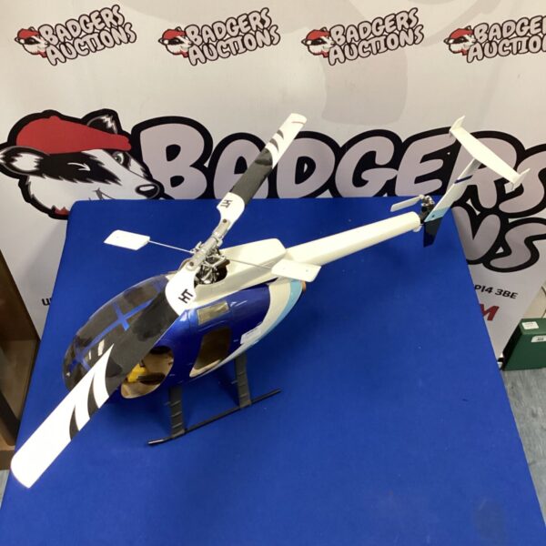 Colourful battery powered model helicopter for collectors.