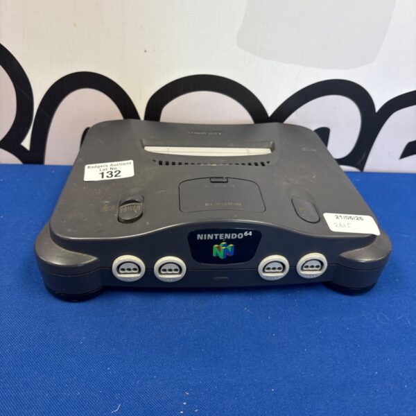 Grey Nintendo 64 console for retro gaming collectors.