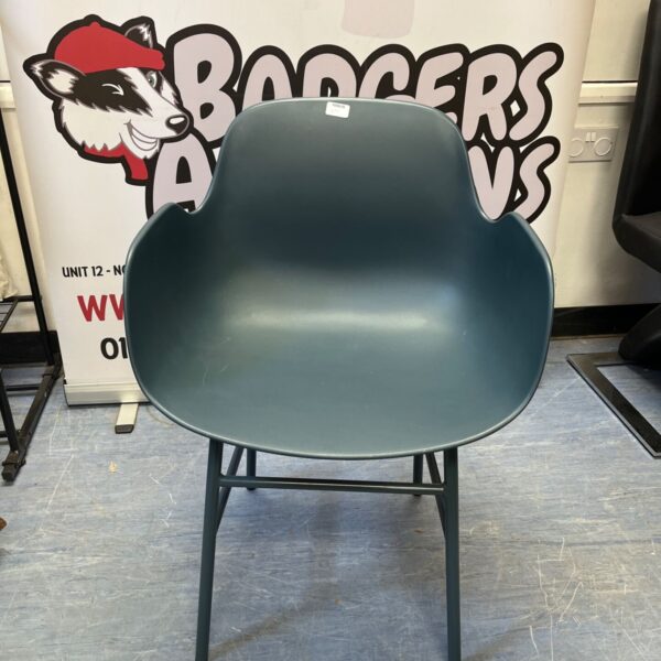 Blue Normann Copenhagen Form Armchair, modern Danish design.