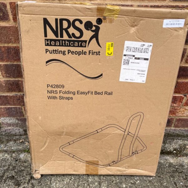NRS Healthcare P4809 easy fit bed rail with straps for bed safety.