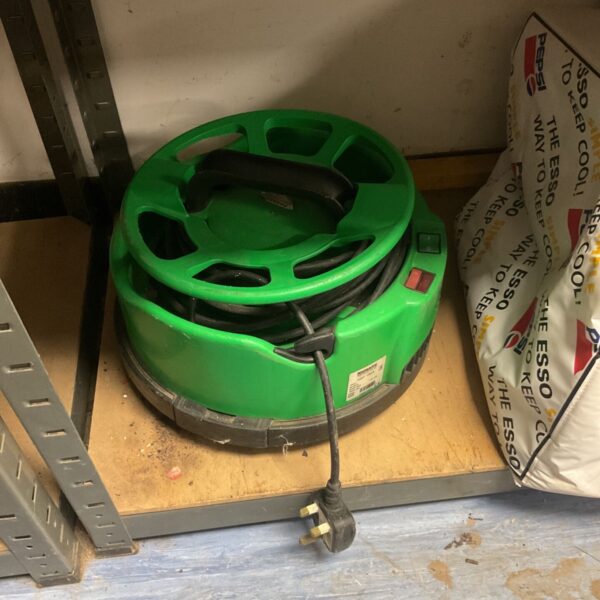 Green Numatic Hoover with power cable, used condition.