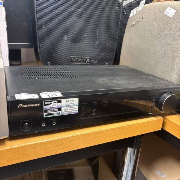 Pioneer VSX-S500 receiver front view, vintage audio equipment.