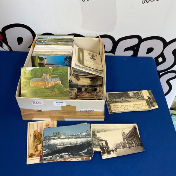 Vintage postcard and photo lot for collectors.