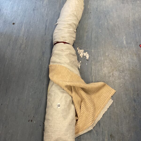 Vintage ribbed fabric roll, approximately 5ft wide, showing texture.