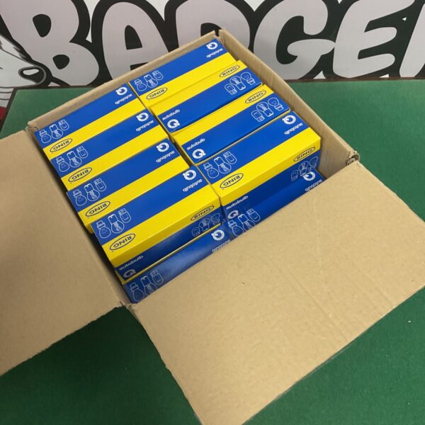 Vintage box of Ring R291 car bulbs for classic vehicles.