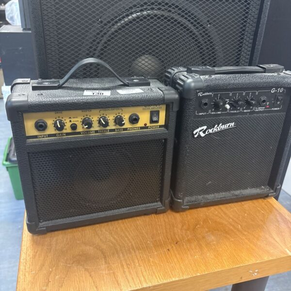 Vintage Rockburn 310 guitar amplifier with control panel visible.