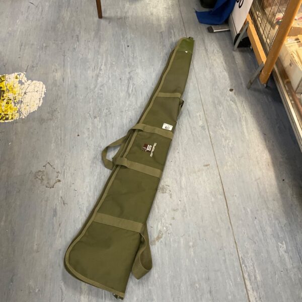 Dark green Sabre padded gun case for firearm storage.