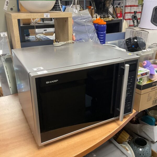 Black Sharp Jet Convection oven, model R-3860, vintage kitchen appliance.