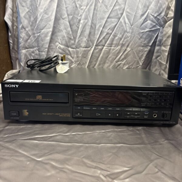 Vintage Sony CDP-790 compact disc player, front view.