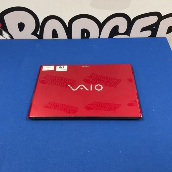 Red Sony Vaio Pro 13 laptop, a vintage ultrabook for collectors.