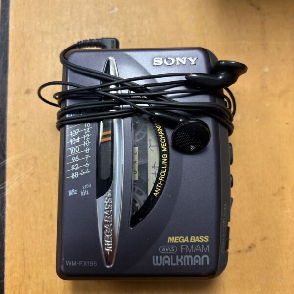 Vintage Sony Walkman WM-FX195 with MegaBass and AM/FM radio.