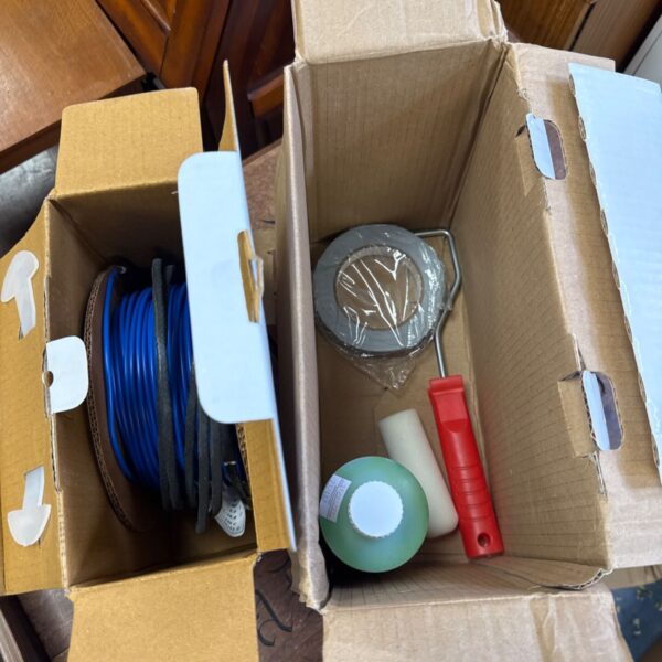 Sunstone underfloor heating cable kit with primer and roller.