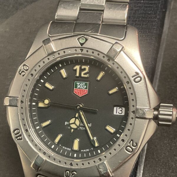 Tag Heuer WK1210 gents watch with stainless steel bracelet.
