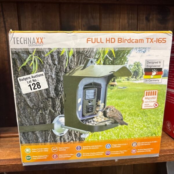Technicaxx Full HD Birdcam TX-165 wildlife camera for garden observation.