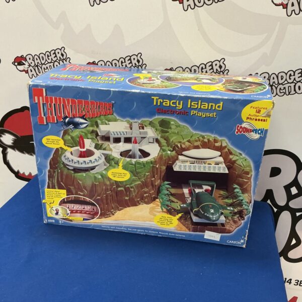 Vintage Thunderbirds Tracy Island electronic playset, a classic 1960s toy.