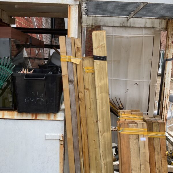 Stack of timber bundles for construction and DIY projects.