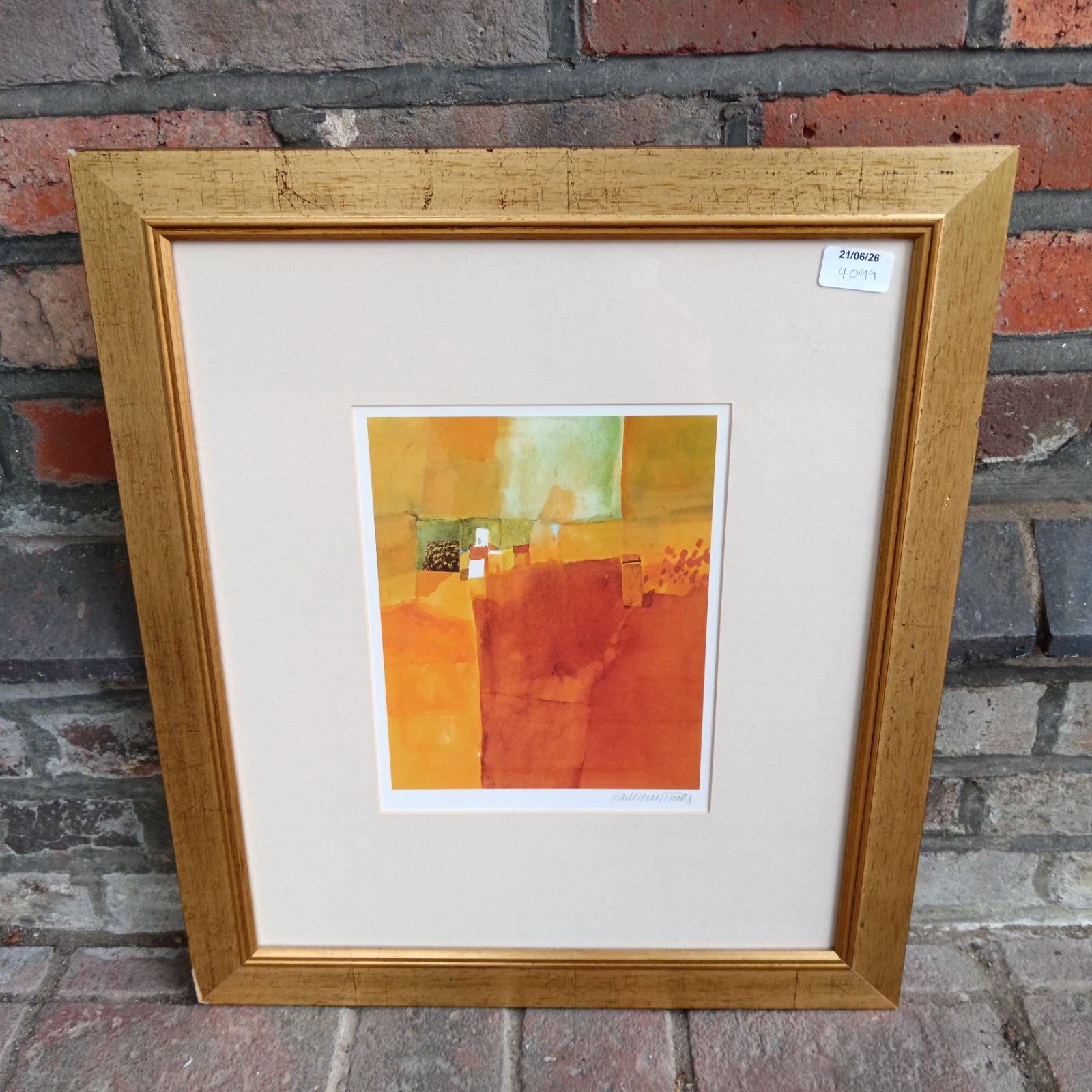 Framed Tuscany landscape print by John Lewis, Italian wall art.