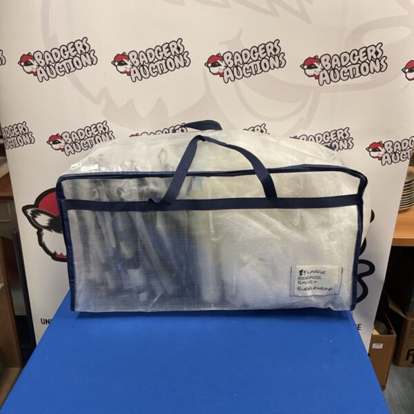 Clear Veno storage bag, large and reusable for home organisation.
