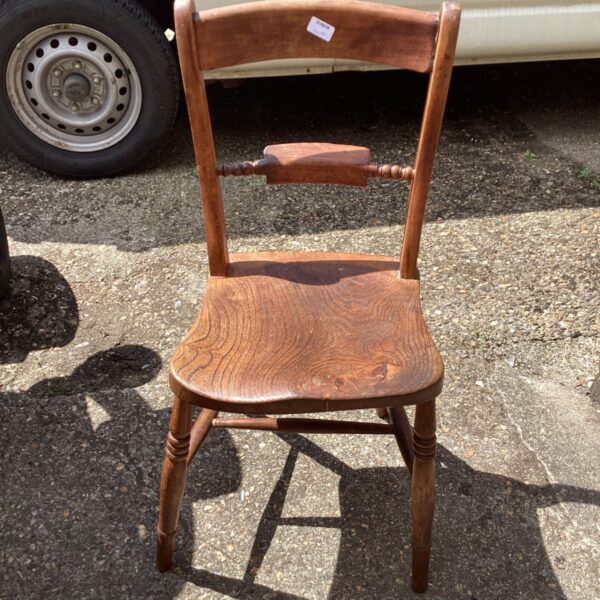Antique Victorian Windsor kitchen chair with Oxford rail back.