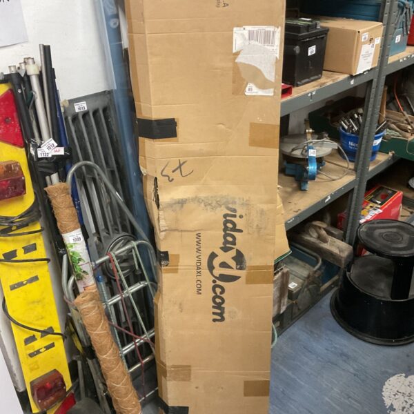Boxed VidaXL canopy ready for a new garden space.