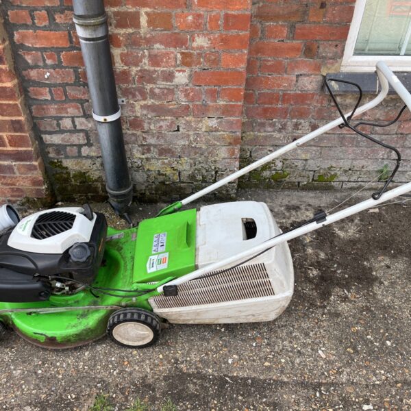 Viking MB 248 T self-propelled petrol lawnmower in used condition.