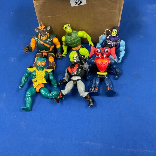 Vintage action figures lot from the 1980s, collectible toys.