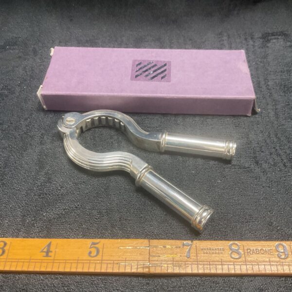 Vintage silver plated champagne cork opener, classic barware.