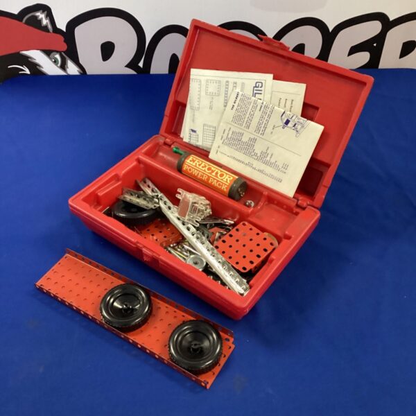 Vintage Erector DC3 motor, a classic toy part for building sets.